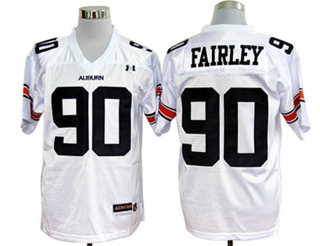 Auburn Tigers #90 Nick Fairley White NCAA Jerseys